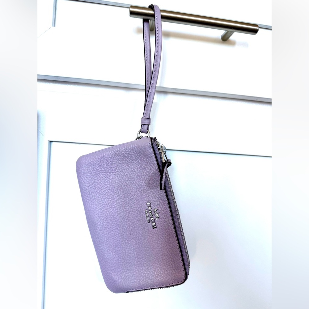 Coach Lavender Leather Wristlet